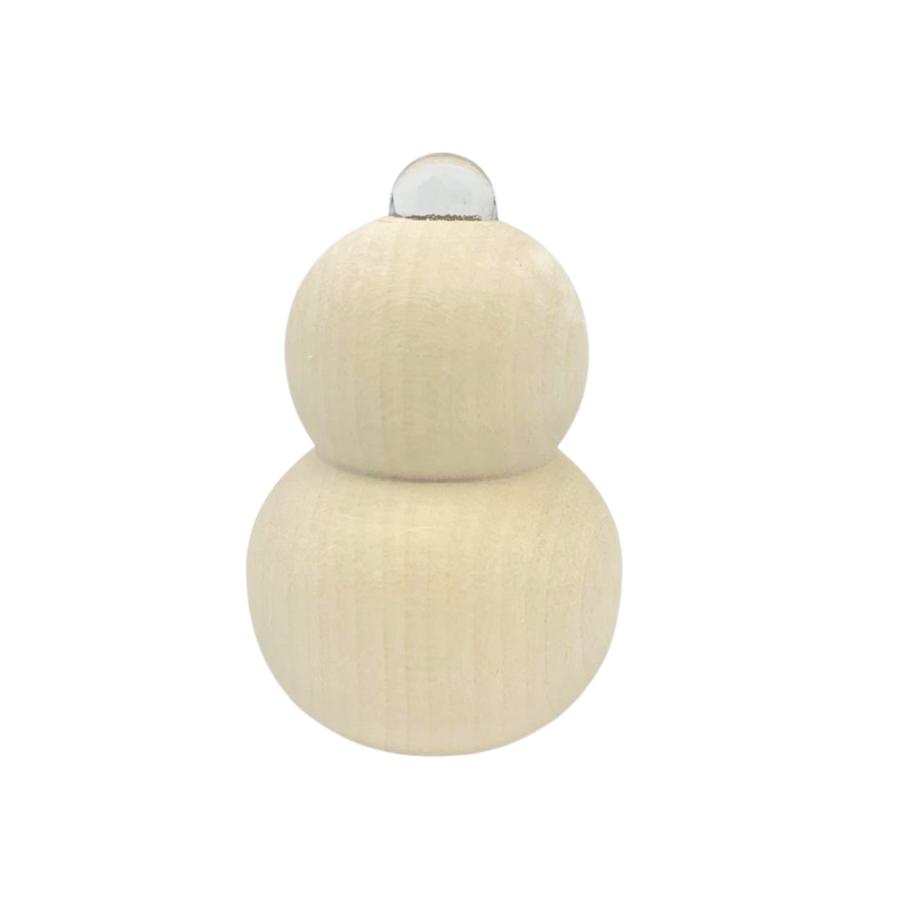 木製 だるま型万華鏡 無地 高さ約70mm【 カレイドスコープ ビー玉