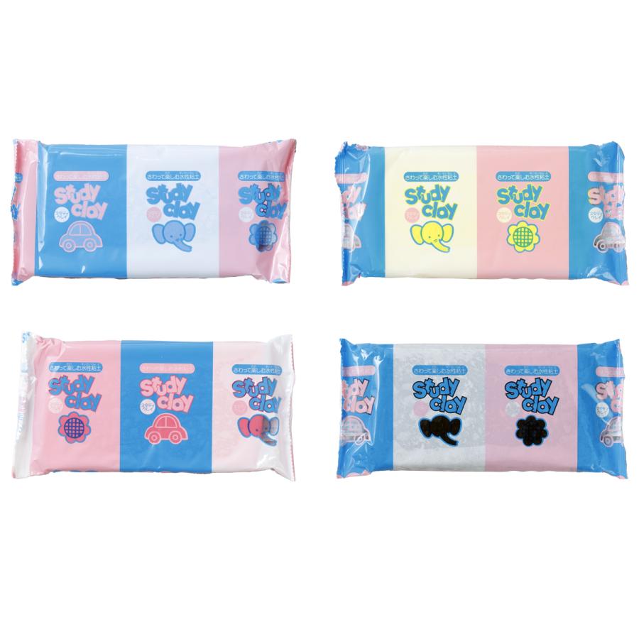 メール便可 ] スタディクレイ カラー紙粘土 250g 全4カラー 単品販売