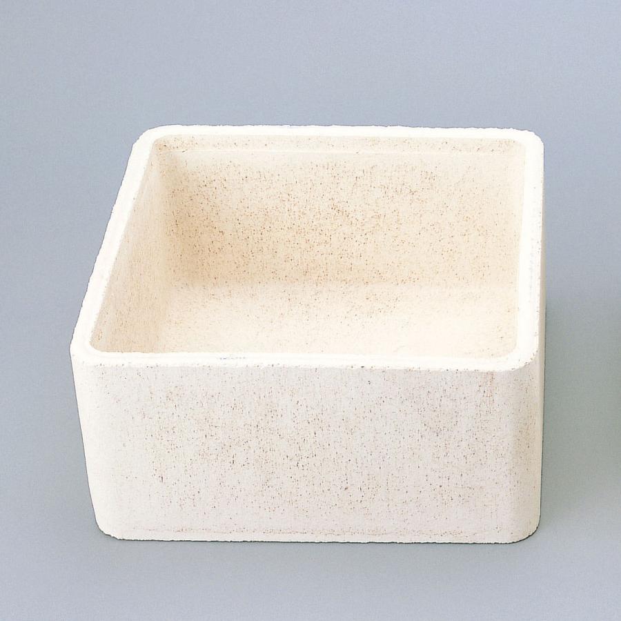 貴祥窯角鉢2点 サヤ鉢 角 2個組 底付き 305mm角 【 陶芸窯用具 窯詰め 焼成 さや