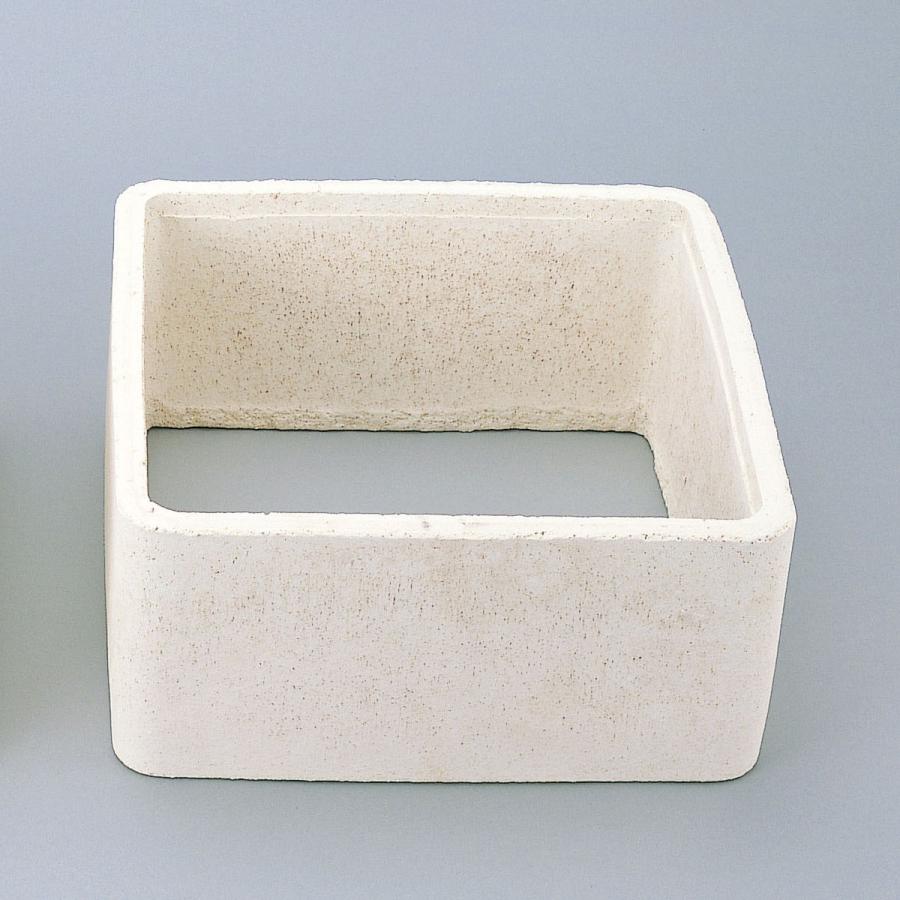 はなちゃん 新品 陶器 陶芸作家 人気の角底うどん鉢2個A サヤ鉢 角 2個組 底なし 305mm角 【 陶芸窯用具 窯詰め 焼成