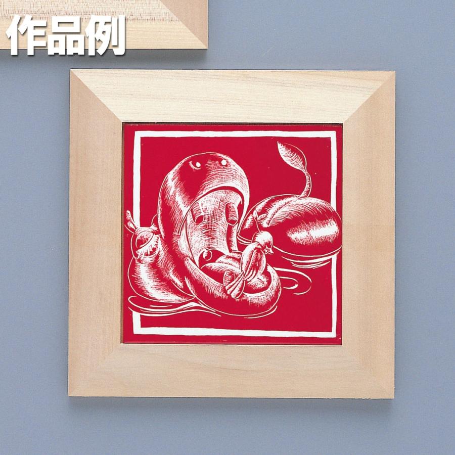 ニュースクラッチ タイル 陶製 148mm角 【 焼かない インテリア ボード