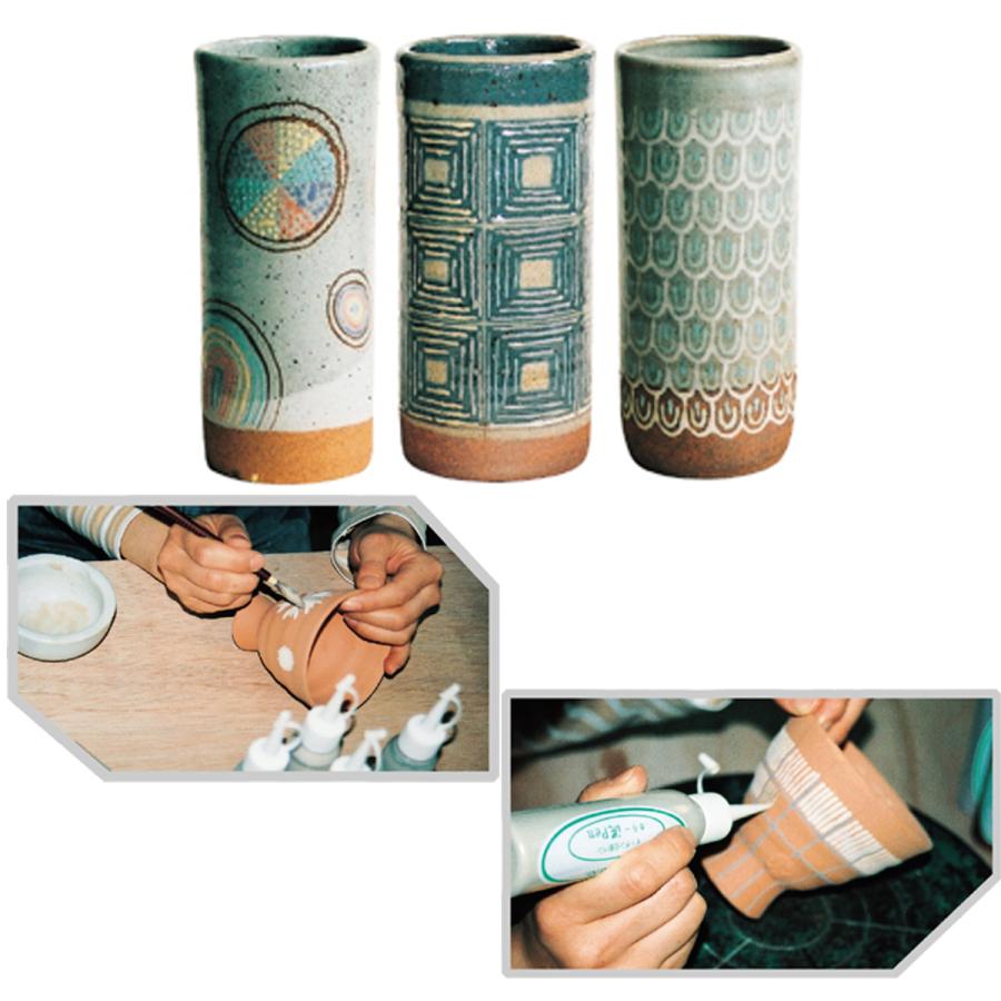 カラー泥ペン 70mL 下絵具 陶芸 丸二塗料 : 画材・ものづくりの