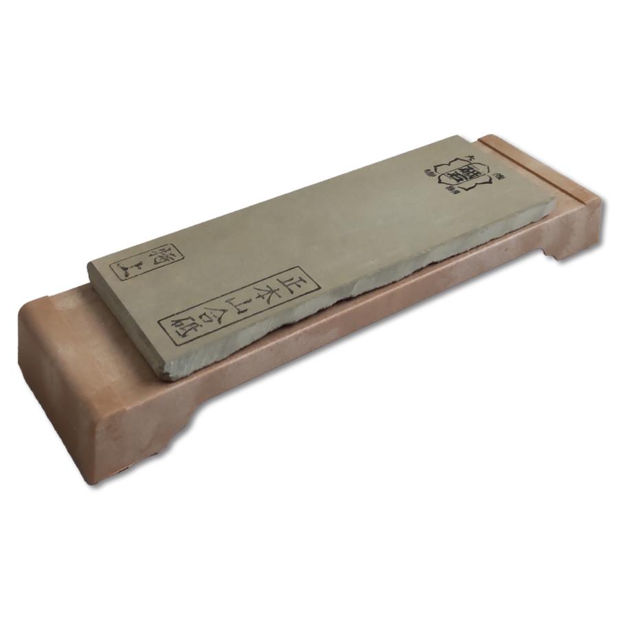 天然砥石 仕上砥 (台付) 約150×50×15mm 【 木工 木彫 木工具 天然砥石 仕上砥 (台付) 約150×50×15mm 【 木工 木彫 木工具