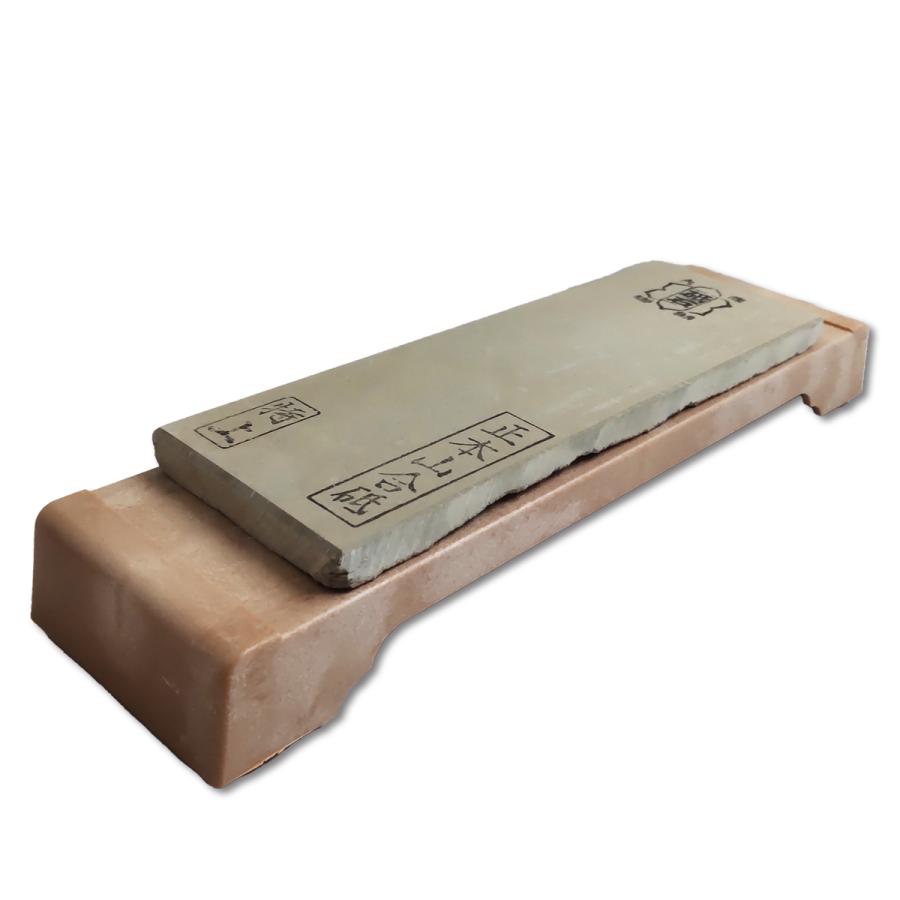 天然砥石 仕上砥 (台付) 約150×50×15mm 【 木工 木彫 木工具 天然砥石 仕上砥 (台付) 約150×50×15mm 【 木工 木彫 木工具