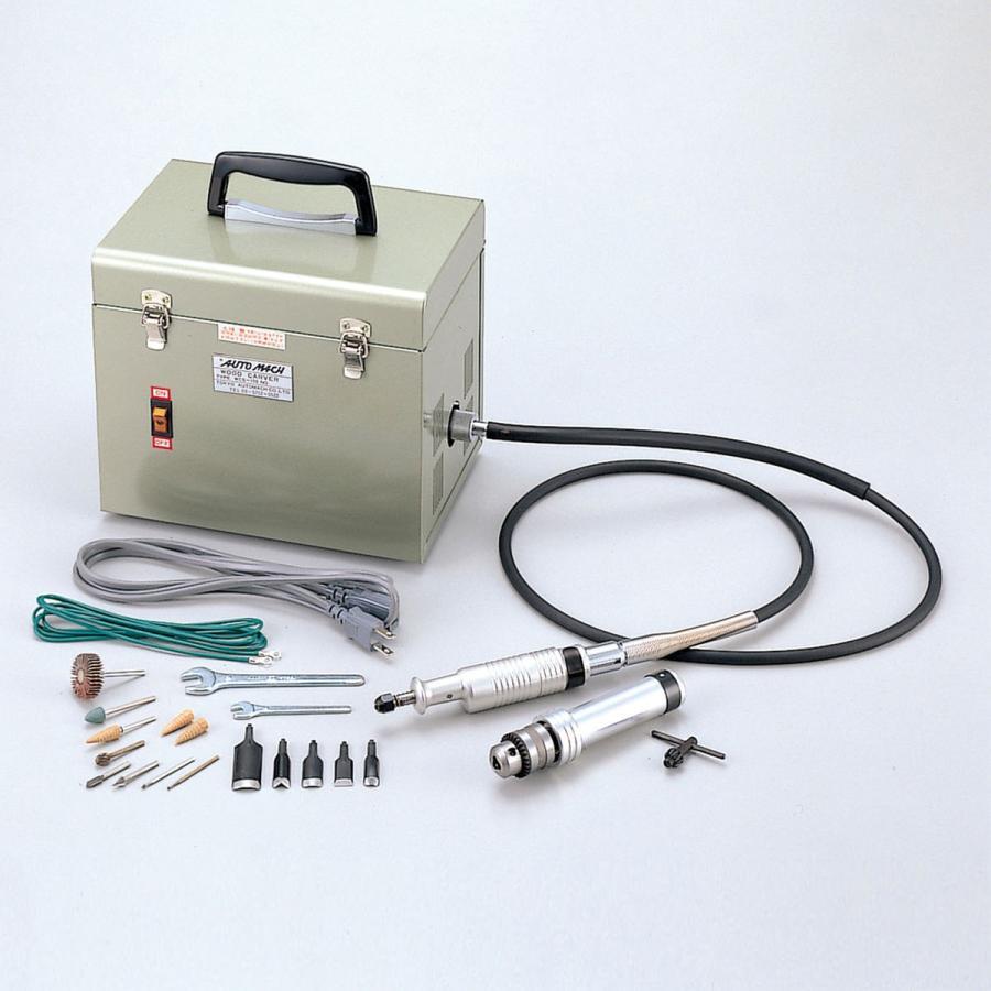 メーカー直送品※代引きキャンセル不可＞電動木彫機 WCS-100 フルセット 