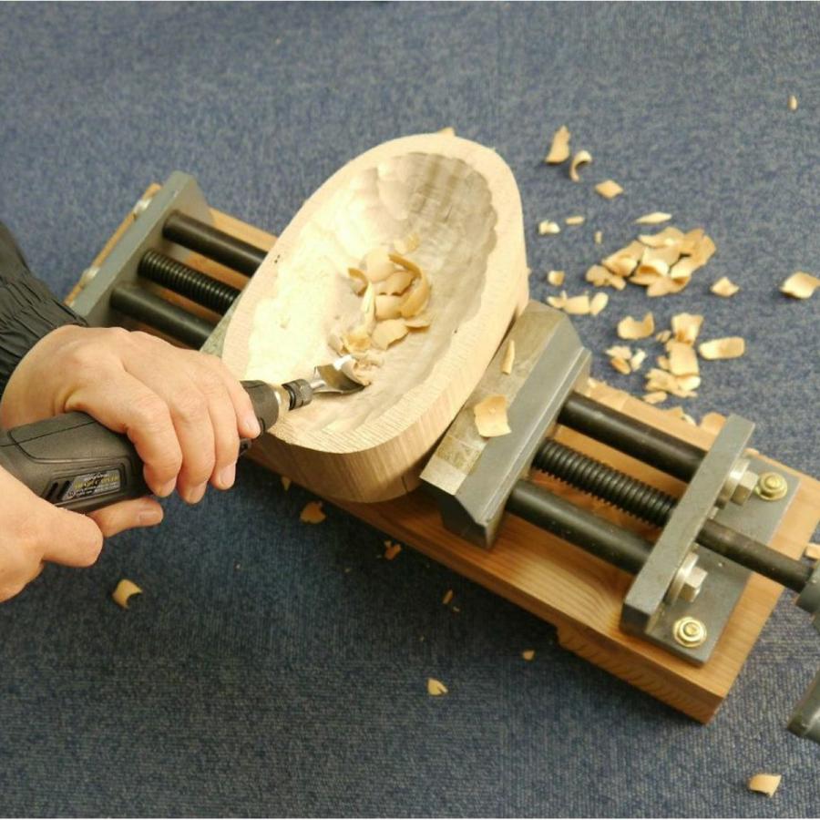 両締めバイス 万力 開き幅最大300mm 木台付 道刃物工業 : 画材