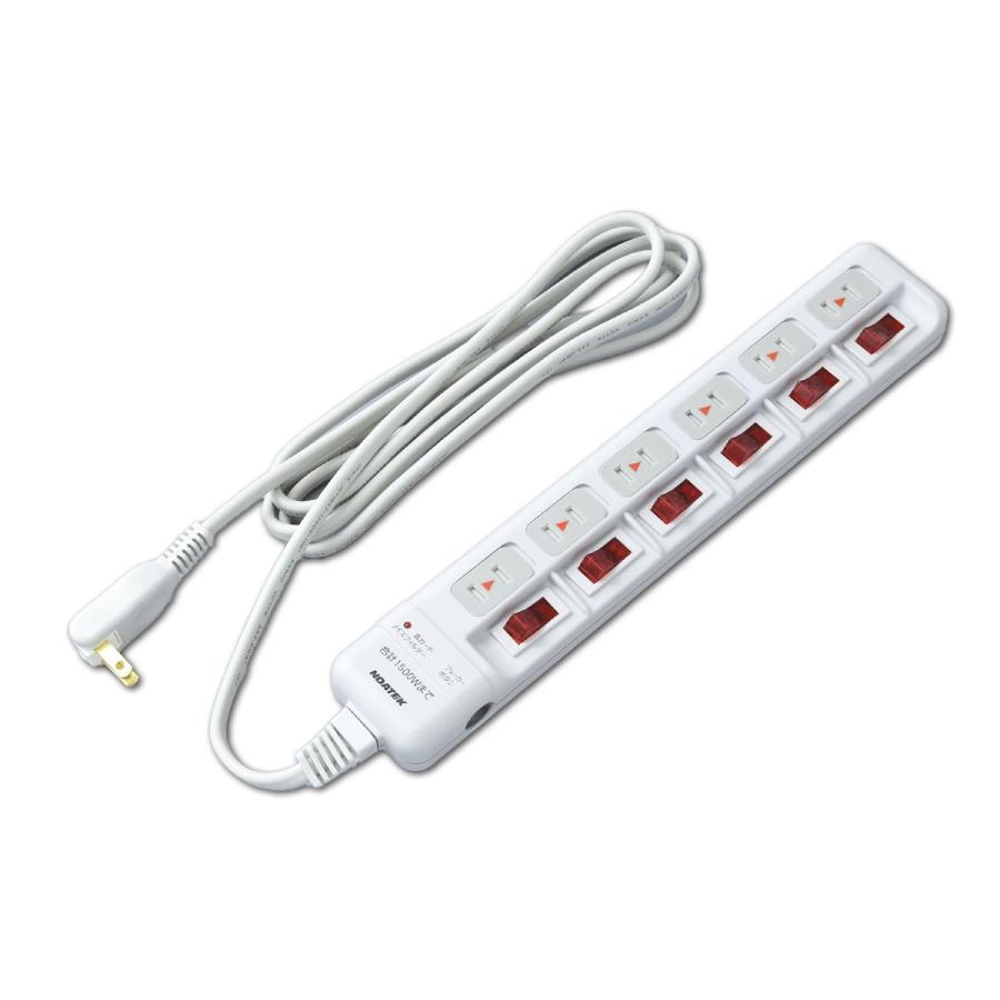 雷ガード省エネタップ 6つ口 NC2463S【 電気 電源 延長コード