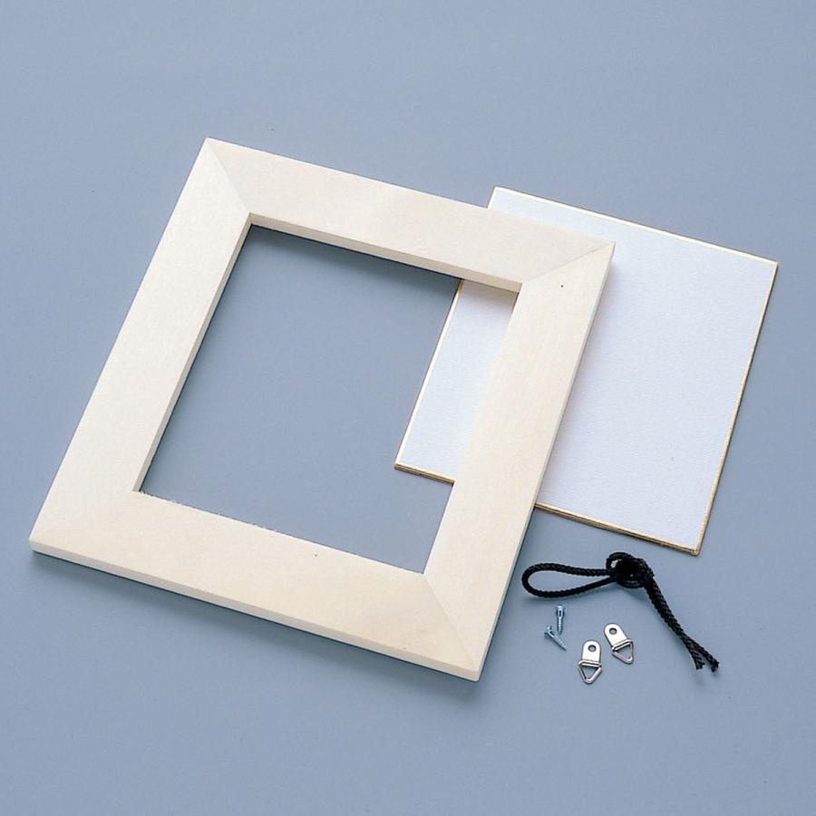 メール便可 ] 白木のミニ色紙額 【 工作 手作り 作品 飾り サイン