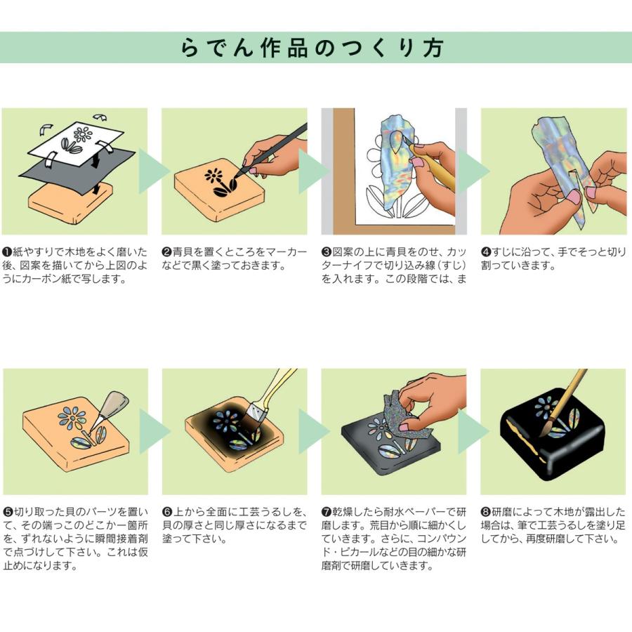 メール便可 ] らでん あわび貝 約1g 【 螺鈿 貝飾り 貝片 】 : 画材