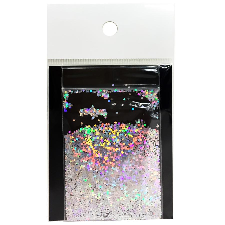 メール便可 ] ホログラム グリッター 六角形 1.0mm 4g 【 スノードーム