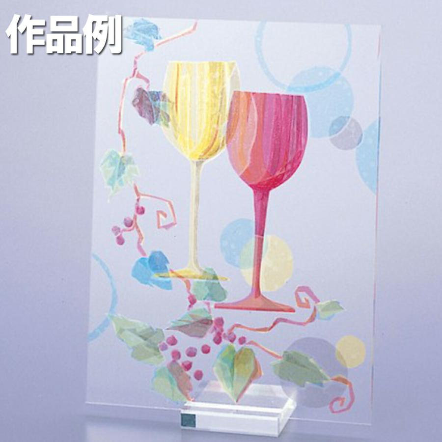 ワシン ステンドホビー 透明 10本 + グラスデコ 12色 アクリルスタンド