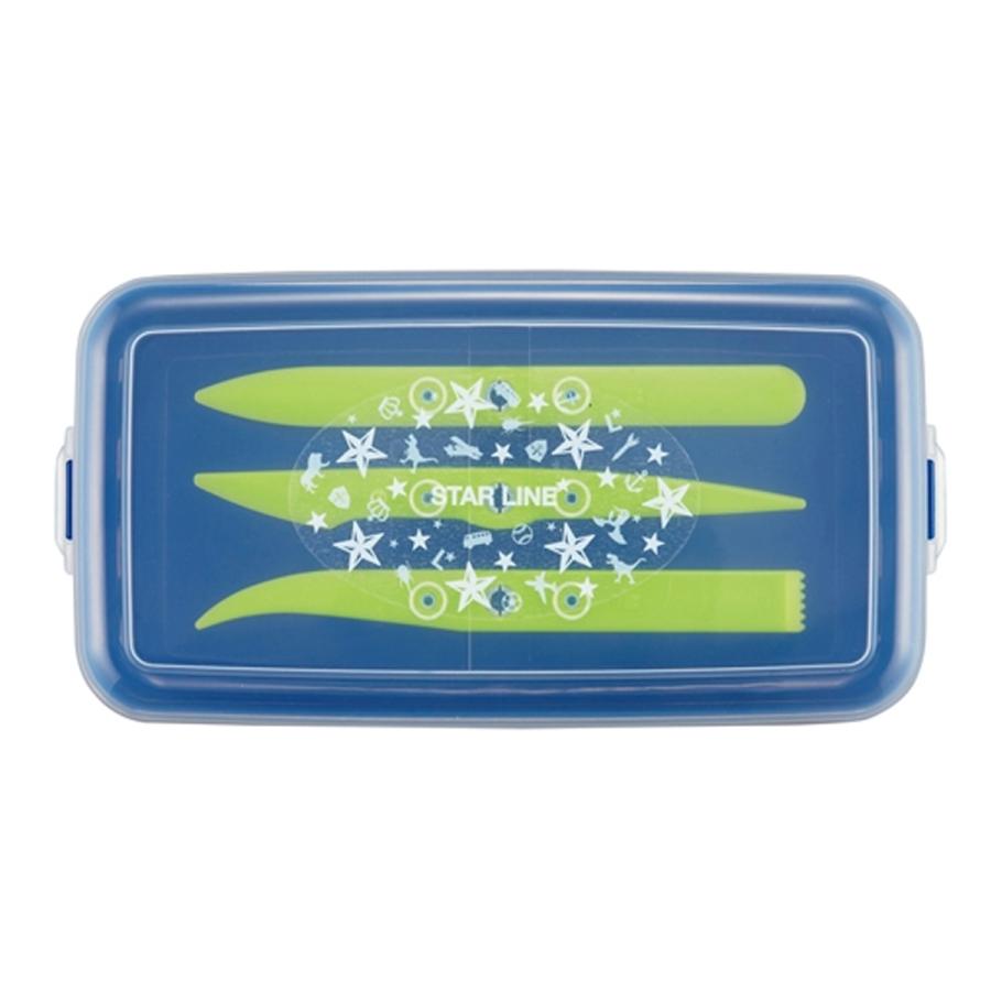 白色 あぶらねんどセット 粘土板 粘土ケース ネイビー へら付 【 入学