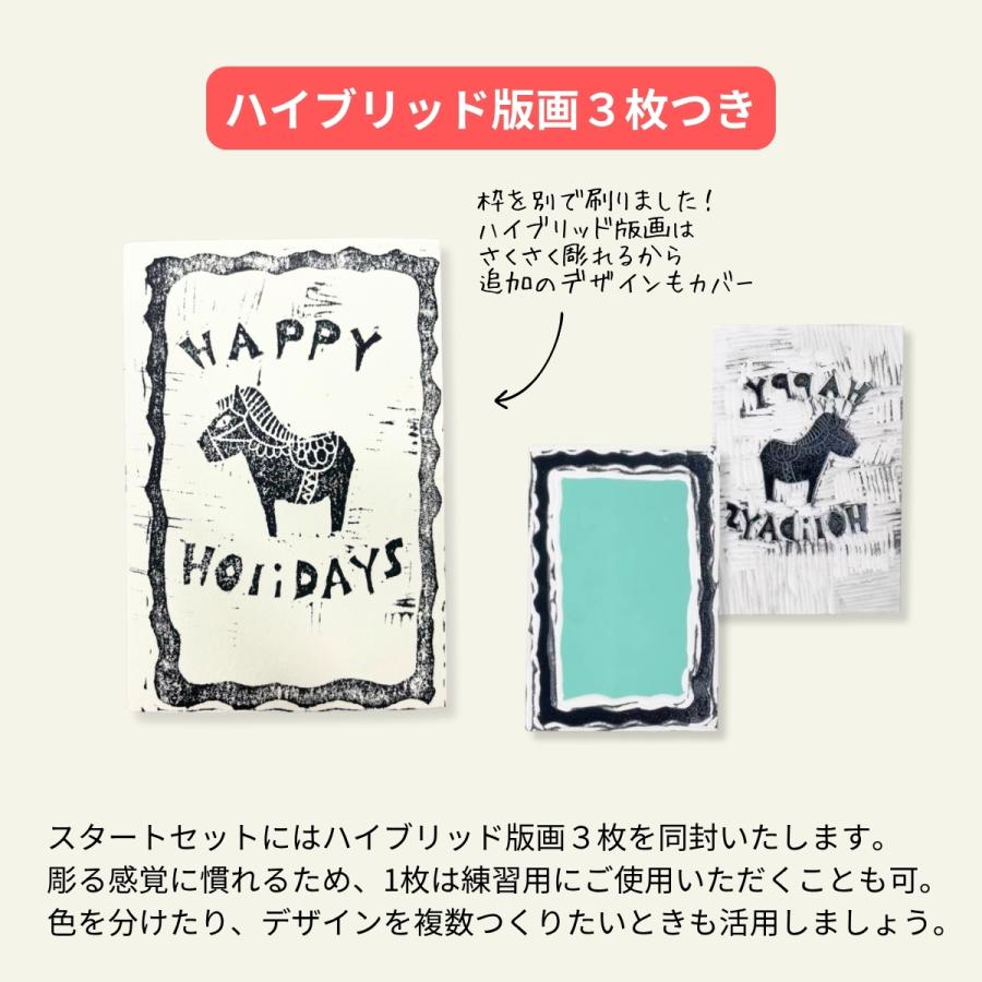 ハイブリッド版画 凸版画スタートセット はがきサイズ 【年賀状 版画