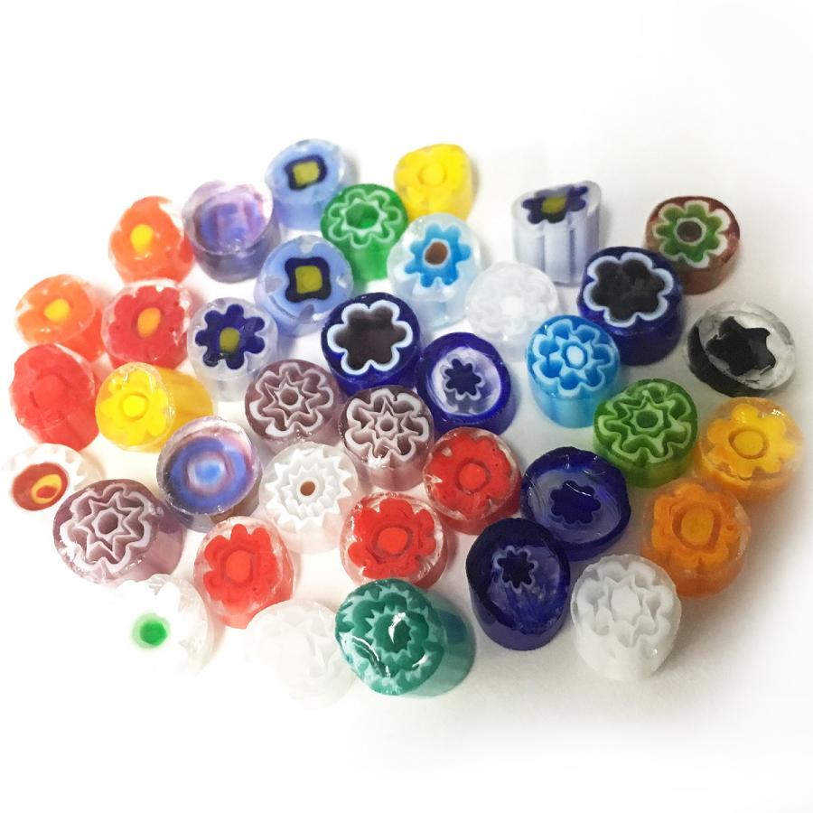 メール便可 ] ミルフィオリ 透明 大粒 15g 【 ガラス 七宝焼 フリット