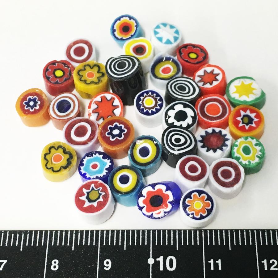 メール便可 ] ミルフィオリ 不透明 大粒 15g 【 ガラス 七宝焼