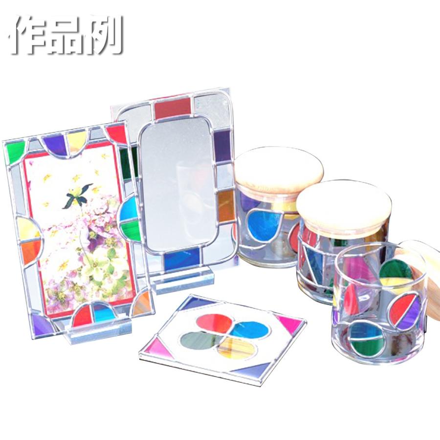 グラスアート フィルム クリア 6色セット 3cm角 ステンドグラス風 シート 画材 ものづくりのアートロコ 通販 Yahoo ショッピング