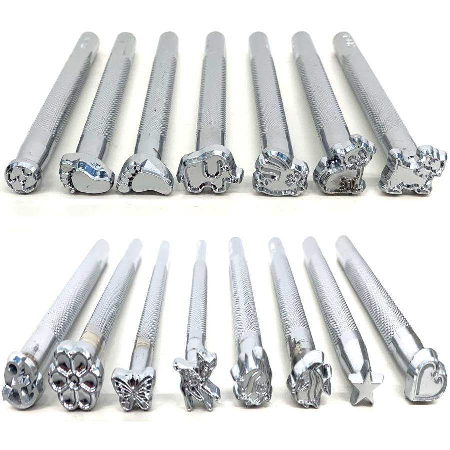 クラフト社 刻印棒 図柄 15種 Cセット キュート レザークラフト