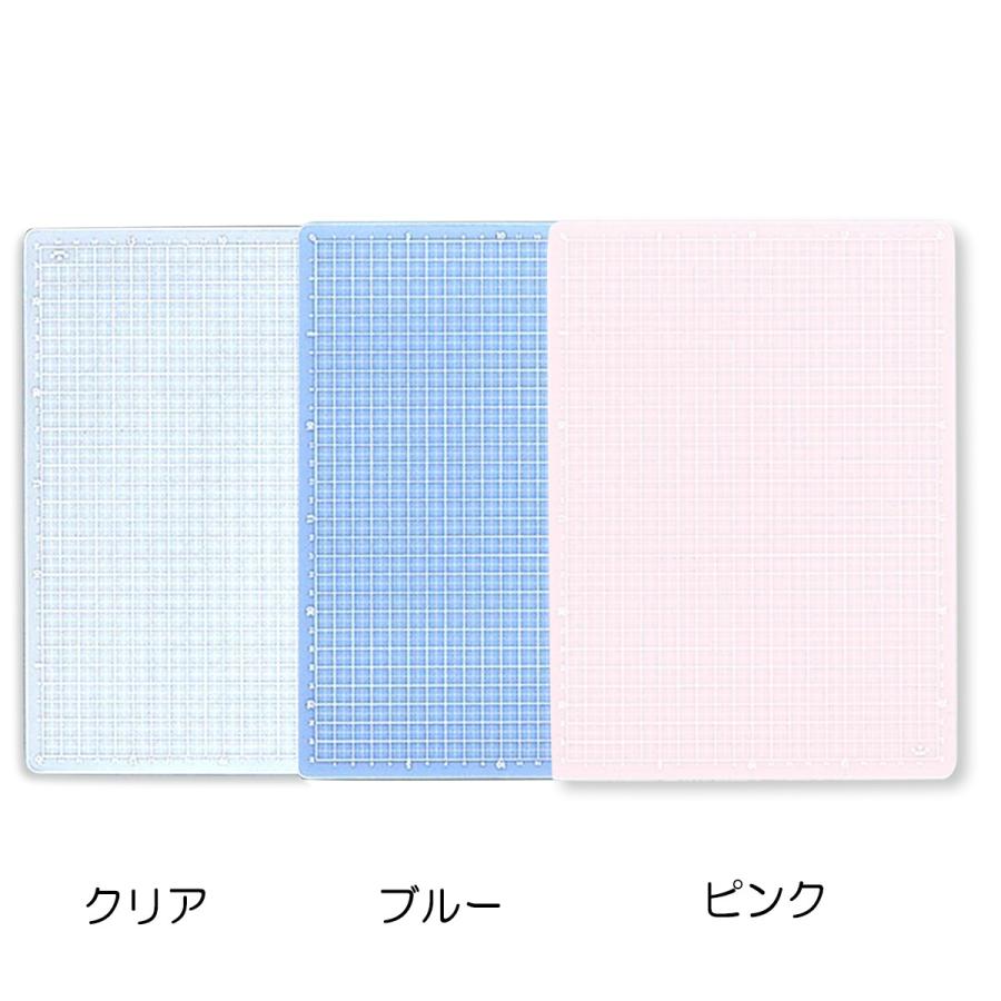 メール便可 ] スケルトン カッティングマット 方眼 A4サイズ 300×220mm