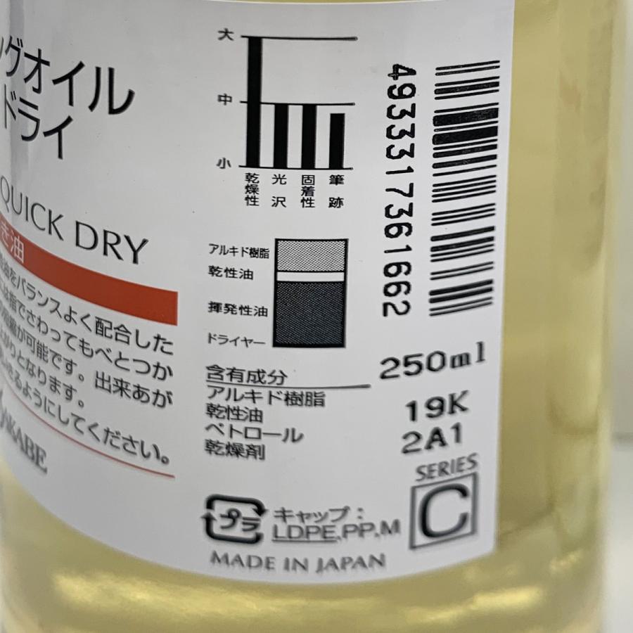 クサカベ ペインティングオイル クイックドライ 調合溶き油 250ml kusakabe|artloco|02