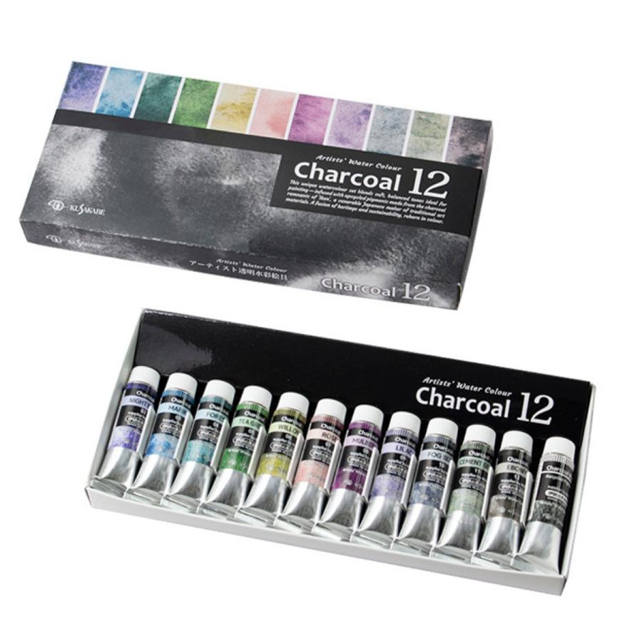 クサカベ（KUSAKABE） チャコールカラー 12色セット 箱入 4号 10mL