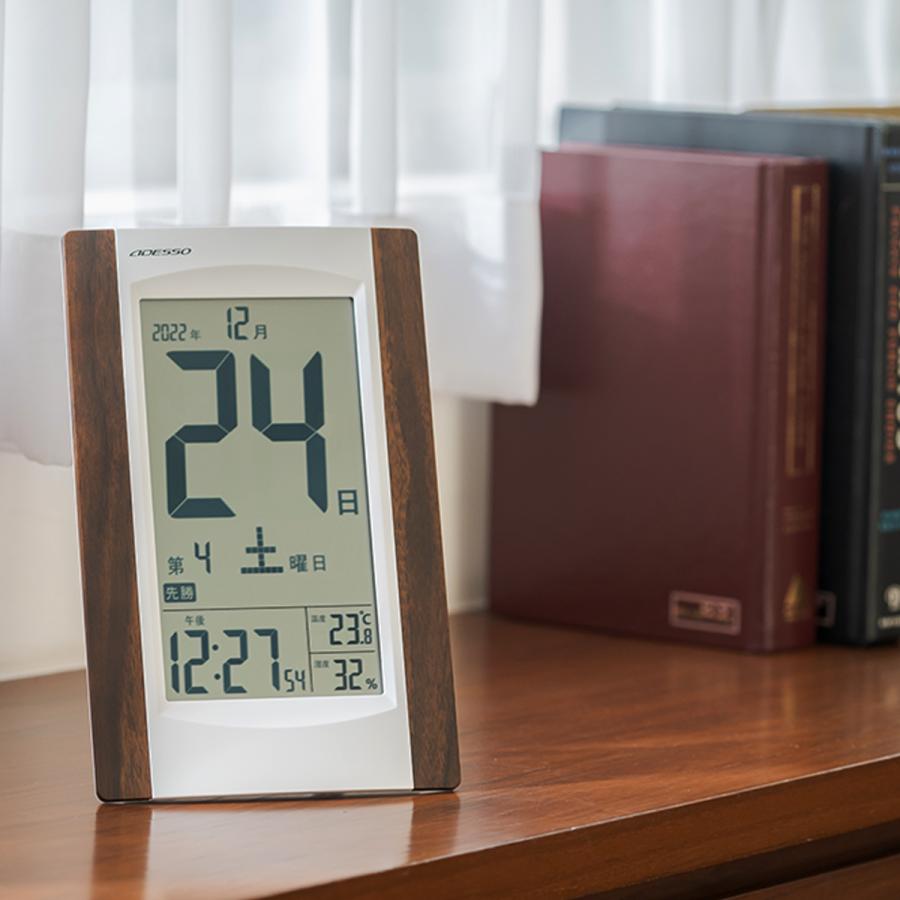 お取り寄せ品＞ アデッソ デジタル 日めくり電波時計 KW9256型