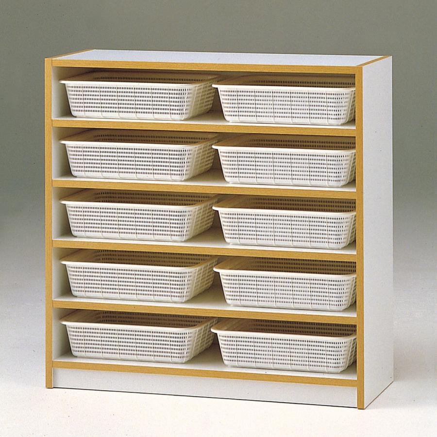 メーカー直送品※代引きキャンセル不可＞ かご付収納棚 5358型 【 整理
