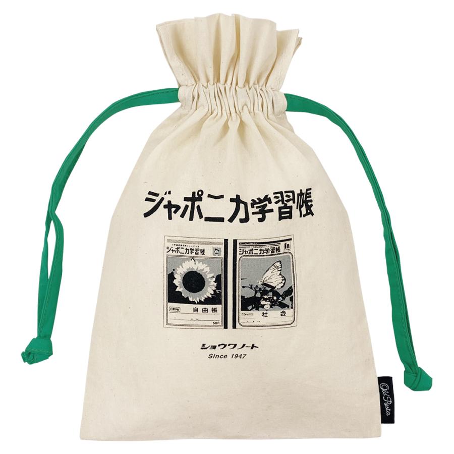 メール便可 ] 巾着袋 ショウワノート ジャポニカ学習帳柄 OldResta