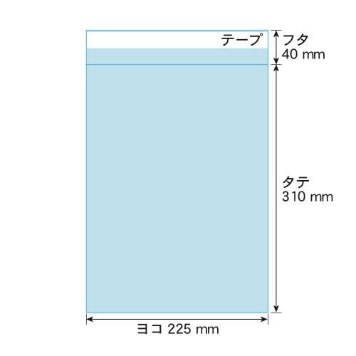 アート・エム OPP袋 A4 テープ付 1000枚 30ミクロン厚（標準） 225×310