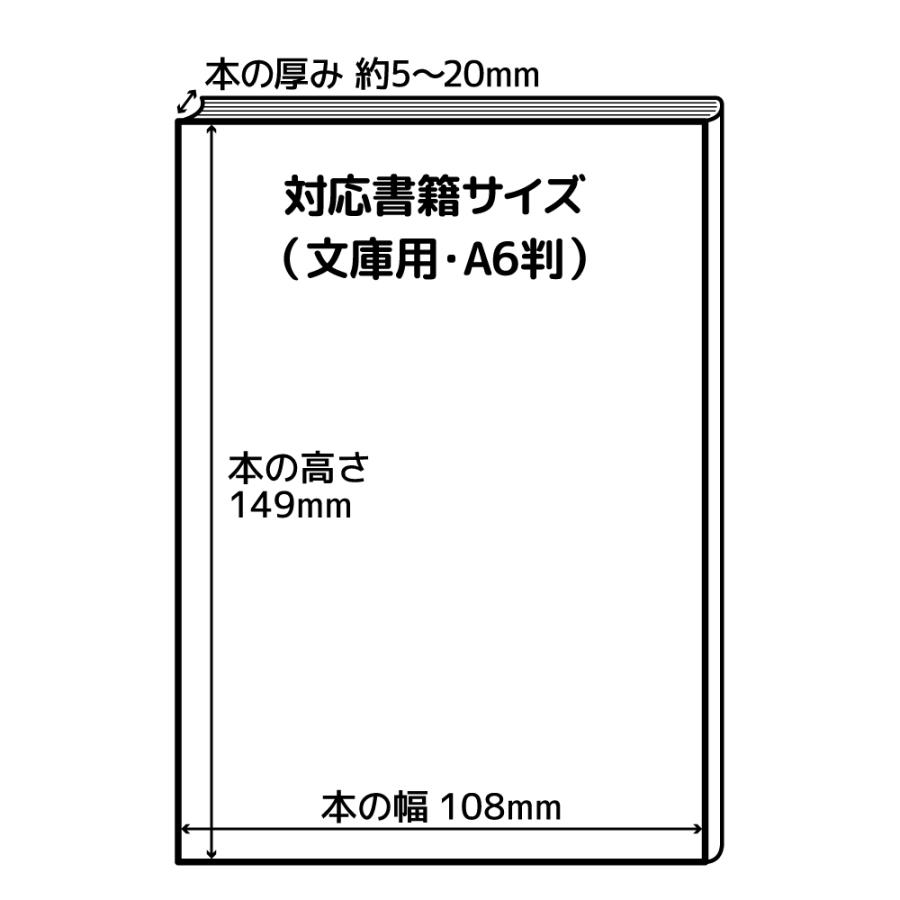 クルッとポン 透明ブックカバー 文庫用・A6判（高さ149mmまでの本用