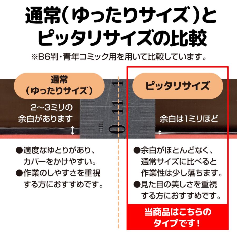 クルッとポン 透明ブックカバー 文庫用・A6判（高さ150〜152mm／厚さ20