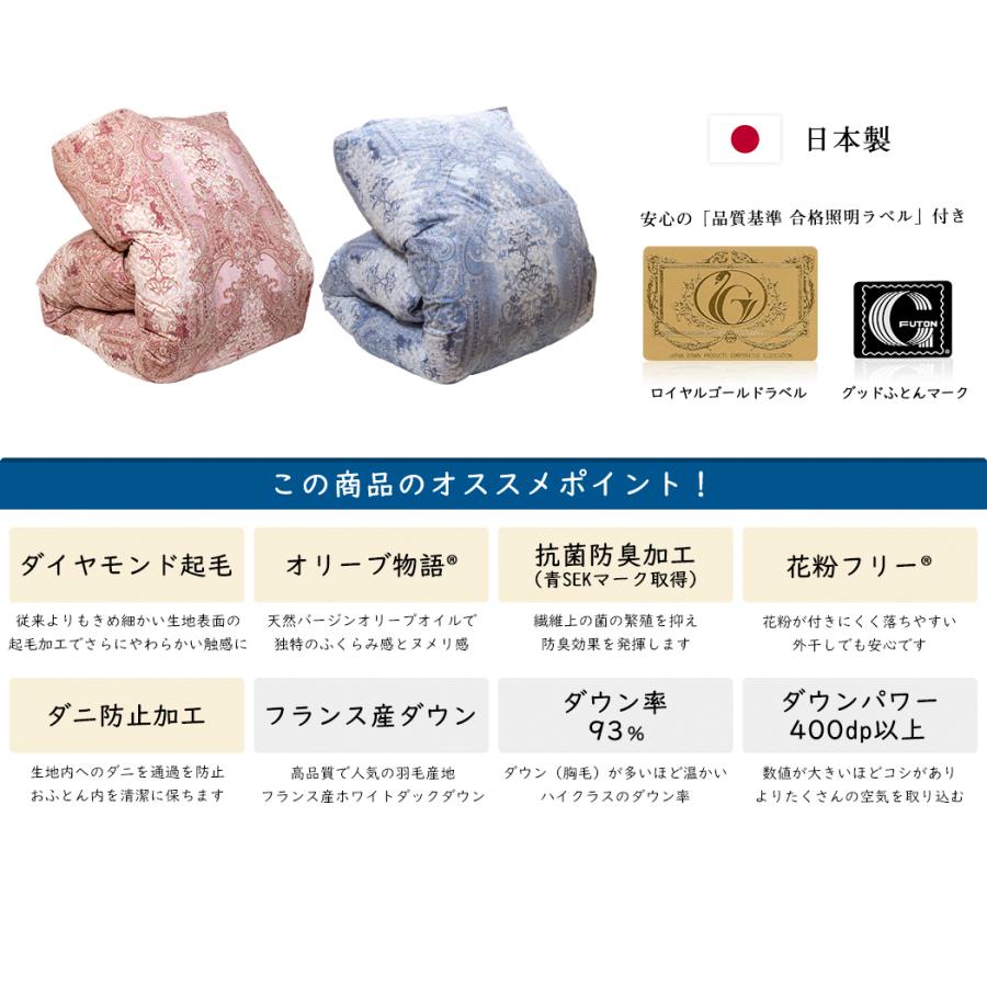 高級羽毛布団 シングル フランス産ホワイトダックダウン 93 高級羽毛布団 シングル フランス産ホワイトダックダウン 93