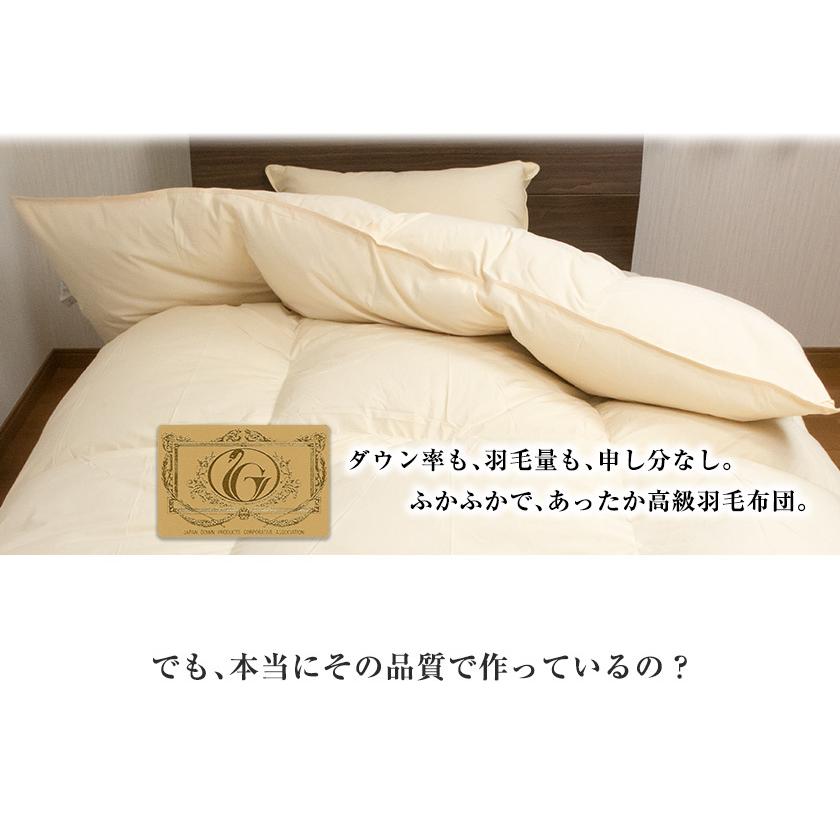 羽毛布団 ダブル 羽毛ふとん 掛け布団 二層式 ホワイトダウン93% 羽毛 