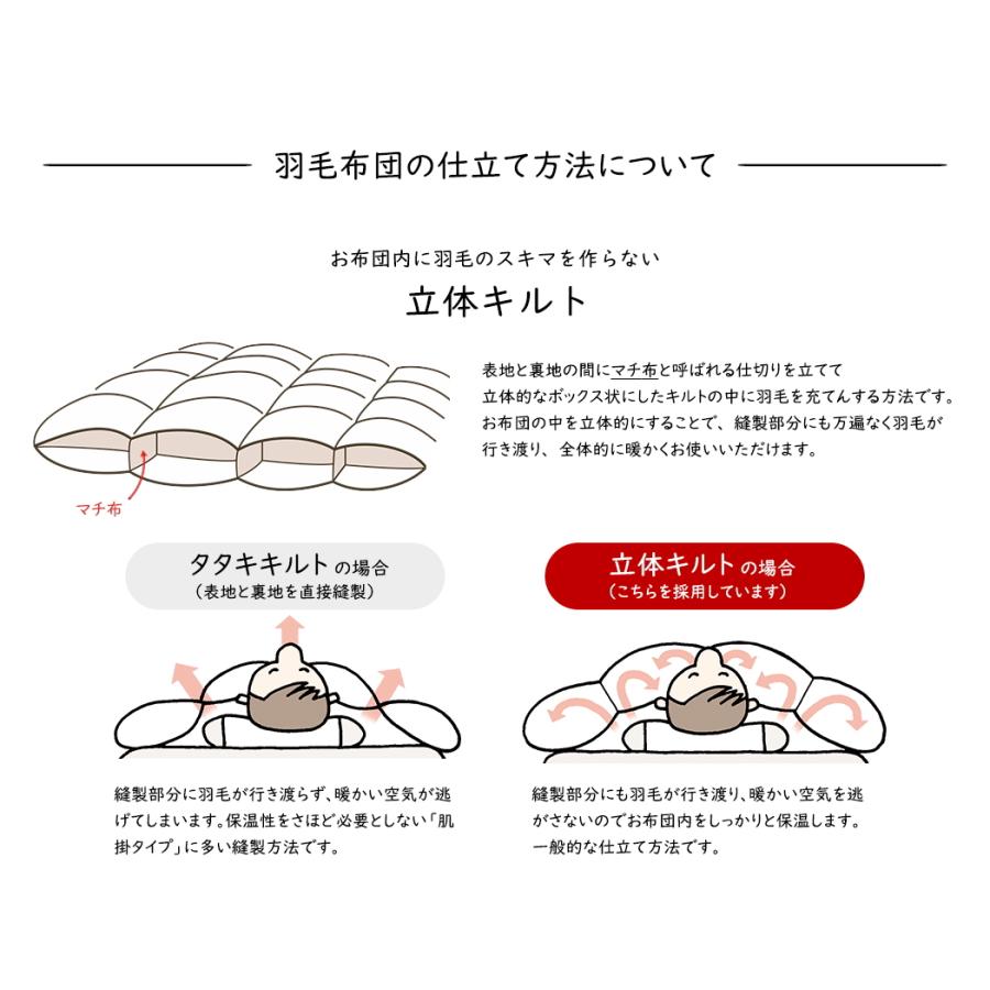 羽毛布団 羽毛ふとん セミダブル 掛け布団 ホワイトダウン80% 300dp