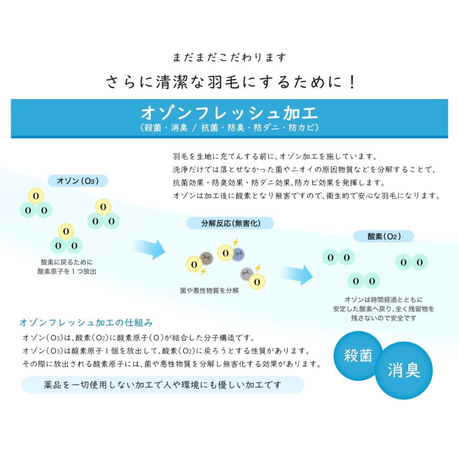 羽毛布団 ダブル ロイヤルゴールド 新彊綿：オールシーズン 2枚合せ 羽毛ふとん 掛け布団 冬用 暖かい 合掛1.2kg、薄掛0.55kg｜artmac｜10