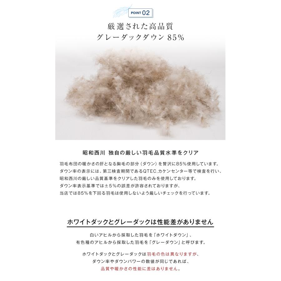 昭和西川 ダウンケット シングル 羽毛布団 羽毛肌掛けふとん 洗える