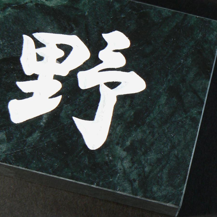 表札 天然石表札 戸建て 石材表札 台湾蛇紋石 A04t |  | 06