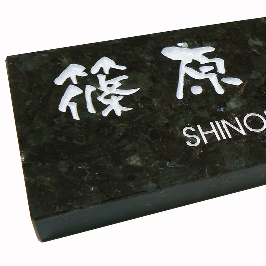 表札 天然石表札 戸建て おしゃれ 御影石 石材 サイズ2種（180×90mm