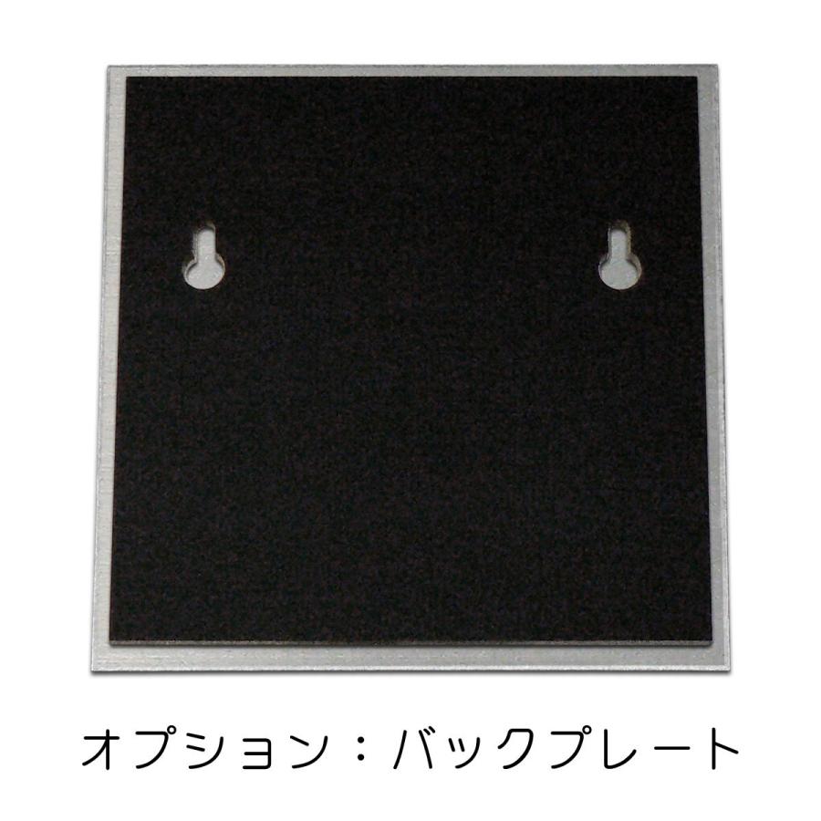 オーダーサイズもできるステンレス表札。 取付オプション：接着