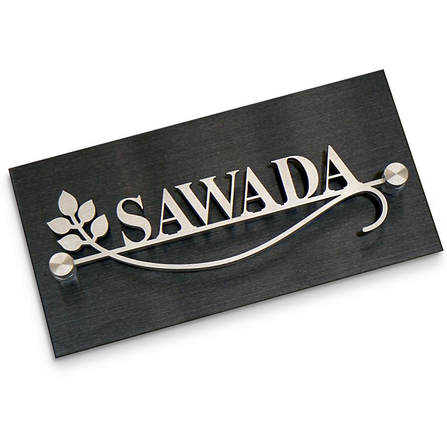 表札 ステンレス表札 おしゃれ 戸建て 切り文字 レーザーカット