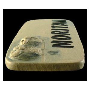 表札 おしゃれ 陶器 手作り表札 フクロウ ふくろう Ｍ０１　　 |  | 02