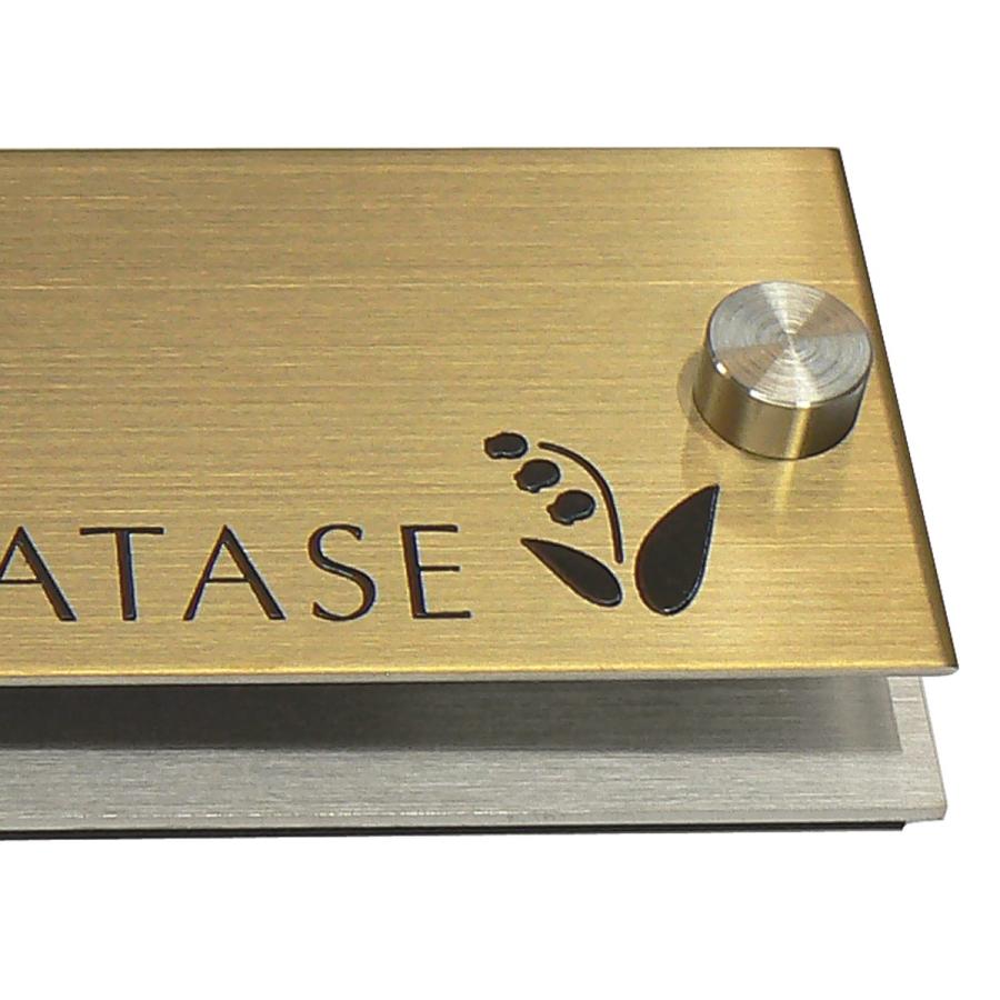 表札 ステンレス サイズは2種( 150mm幅 200mm幅 ) 取付簡単 ビス付き