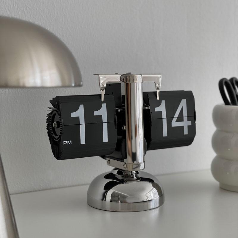 ステンレス フリップクロック 置き時計[ART OF BLACK] clock03042ART OF BLACK 通販