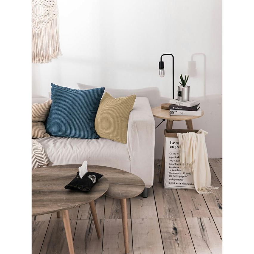 コーデュロイ クッションカバー ストライプ 45cm×45cm ファスナー式  