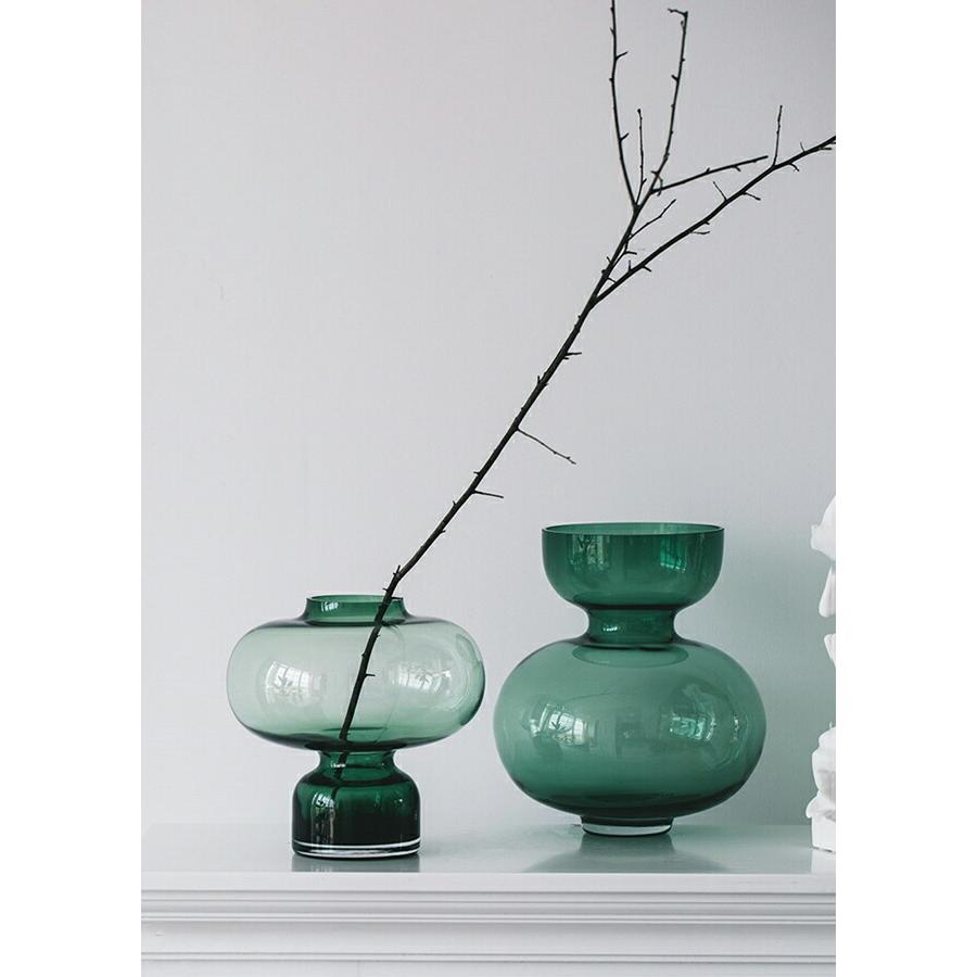 ガラス フラワーベース 花瓶 グリーン [ART OF BLACK] :flowervase 
