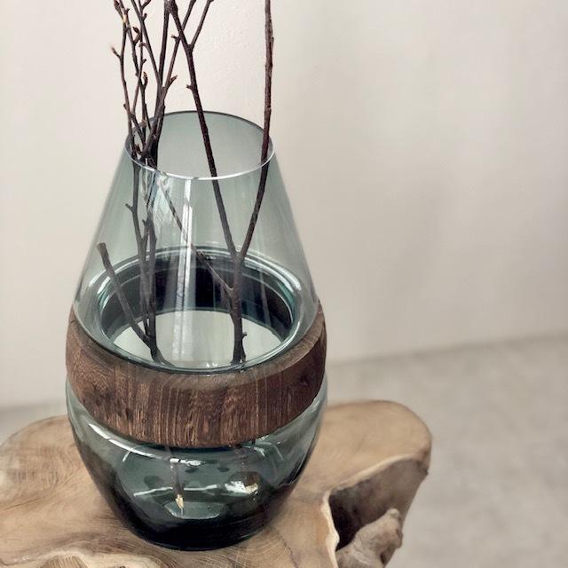 separate ガラス×ウッド フラワーベース 花瓶 [ART OF BLACK 
