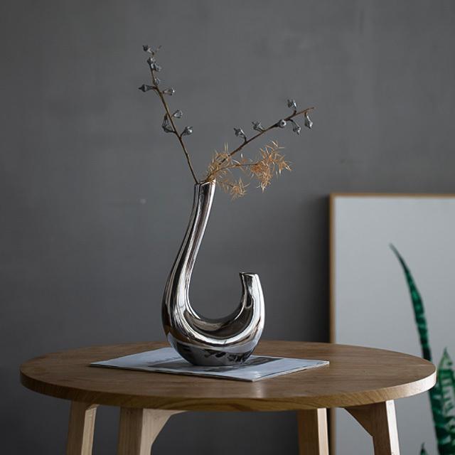 シルバー J型 フラワーベース 花瓶 [ART OF BLACK] :flowervase-03196:ART OF BLACK - 通販 -  Yahoo!ショッピング
