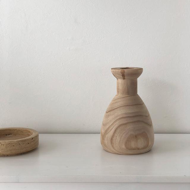 rustic pot ｍiddle ウッド フラワーベース ドライ専用 花瓶[ART OF ...