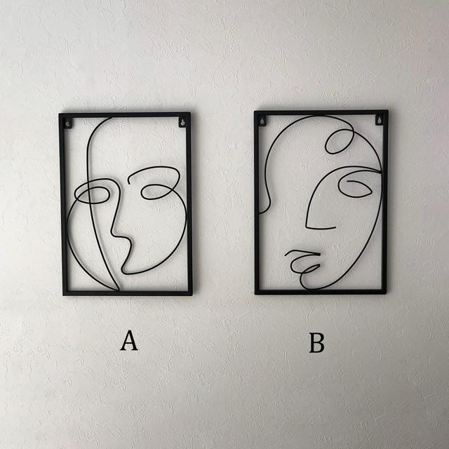 One stroke ワイヤー ウォールアート パネル [ART OF BLACK] poster03065ART OF BLACK