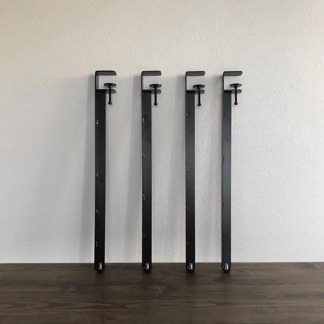 工具不用 4本set クランプ アイアンレッグ テーブル脚 鉄脚 高さ 工具不用 4本set クランプ アイアンレッグ テーブル脚 鉄脚 高さ