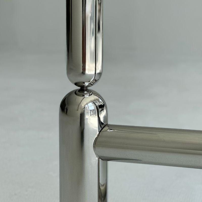 ステンレス ラウンド ガラス サイドテーブル[ART OF BLACK] ミニマ